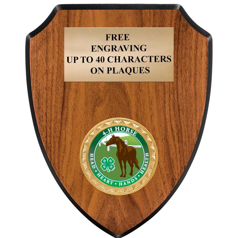 6"X7.5" WOOD SHIELD INSERT PLQ