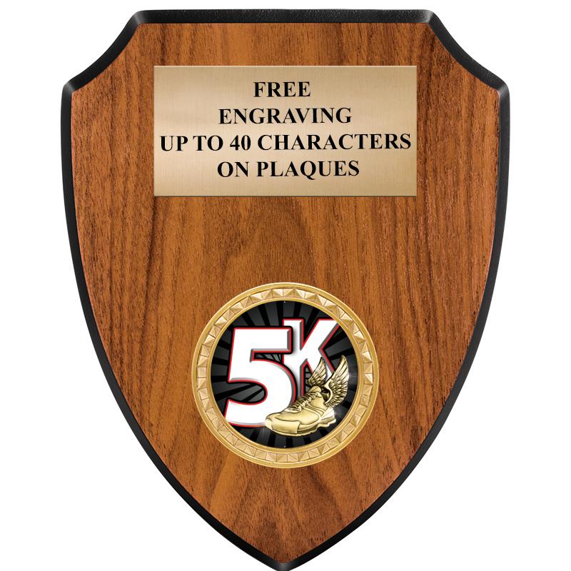 6"X7.5" WOOD SHIELD INSERT PLQ