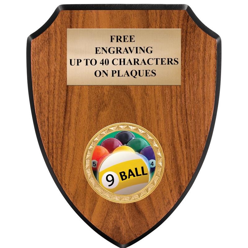 6"X7.5" WOOD SHIELD INSERT PLQ