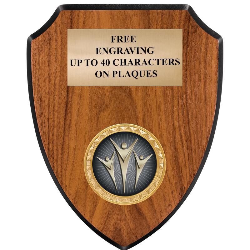 6"X7.5" WOOD SHIELD INSERT PLQ