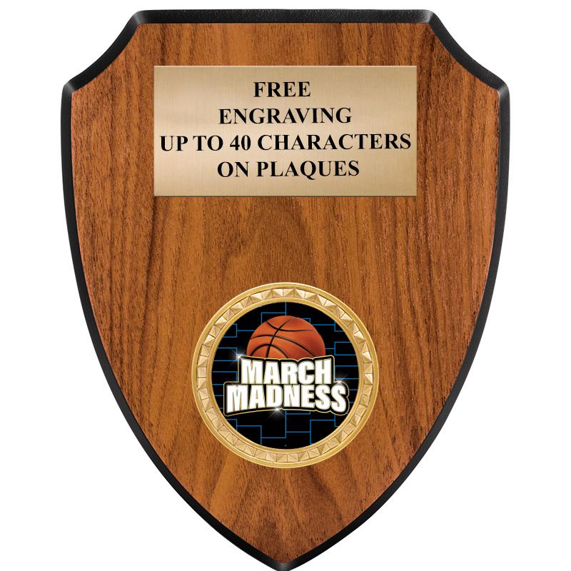 6"X7.5" WOOD SHIELD INSERT PLQ