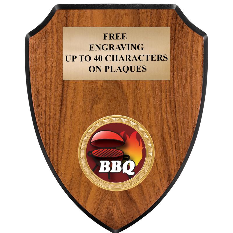 6"X7.5" WOOD SHIELD INSERT PLQ