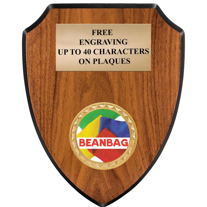 6"X7.5" WOOD SHIELD INSERT PLQ