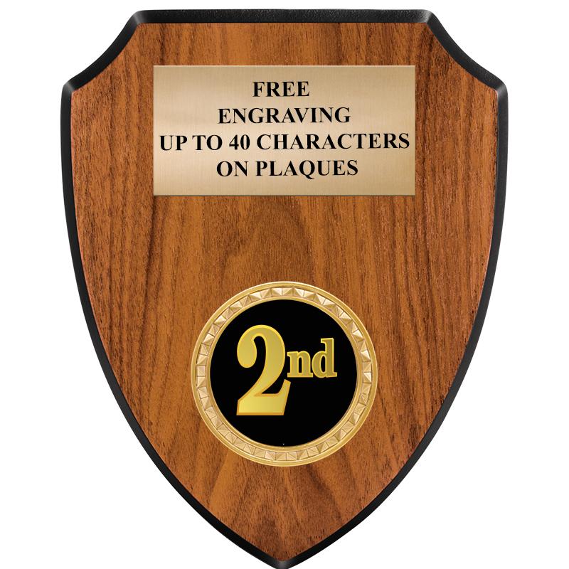 6"X7.5" WOOD SHIELD INSERT PLQ