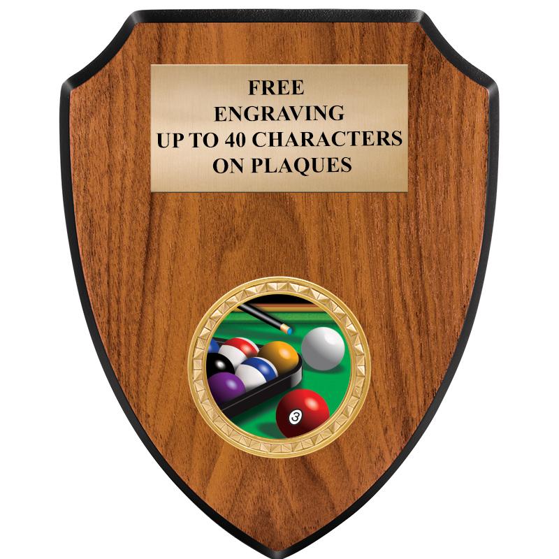 6"X7.5" WOOD SHIELD INSERT PLQ