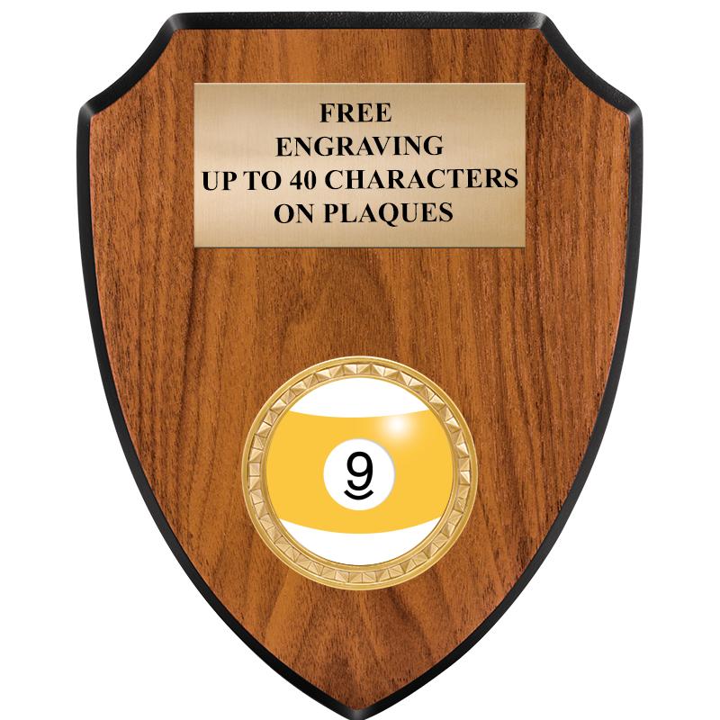 6"X7.5" WOOD SHIELD INSERT PLQ