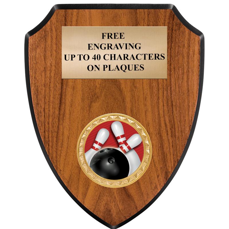 6"X7.5" WOOD SHIELD INSERT PLQ