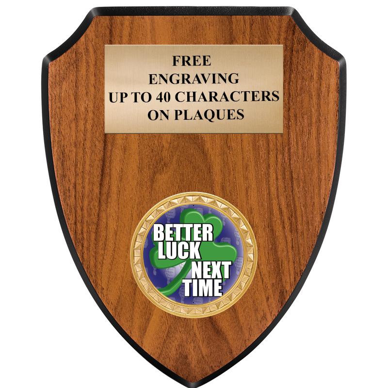 6"X7.5" WOOD SHIELD INSERT PLQ