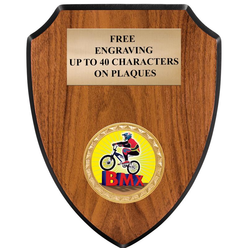 6"X7.5" WOOD SHIELD INSERT PLQ