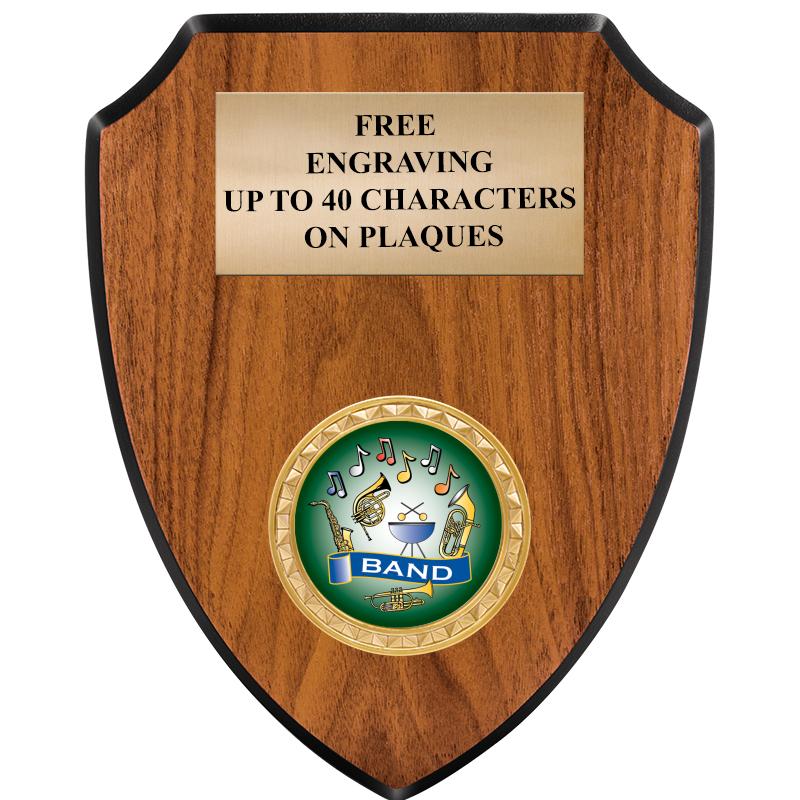 6"X7.5" WOOD SHIELD INSERT PLQ