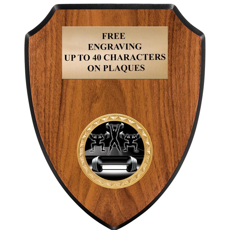 6"X7.5" WOOD SHIELD INSERT PLQ