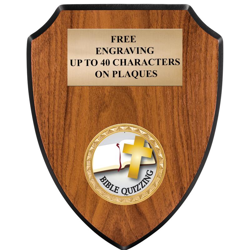 6"X7.5" WOOD SHIELD INSERT PLQ