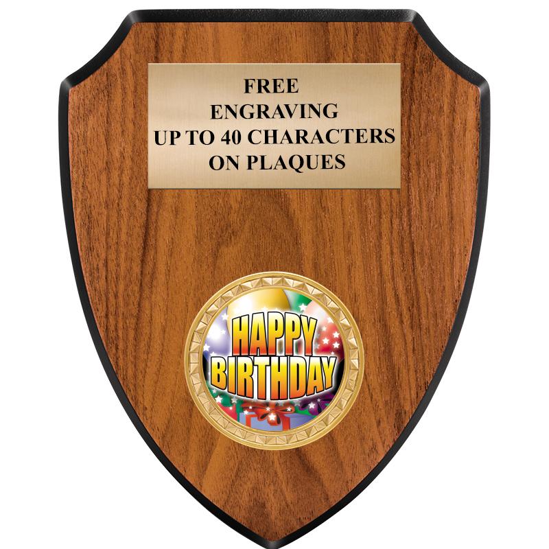 6"X7.5" WOOD SHIELD INSERT PLQ