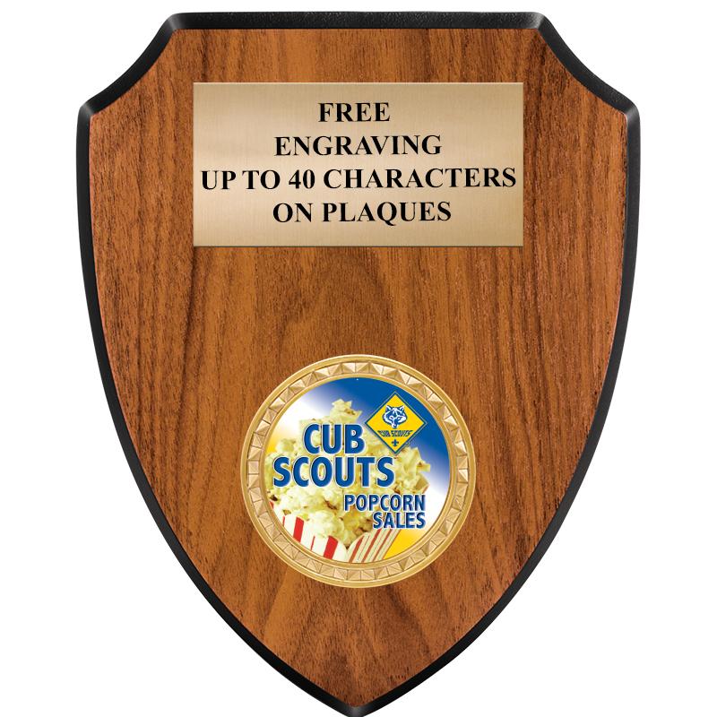 6"X7.5" WOOD SHIELD INSERT PLQ