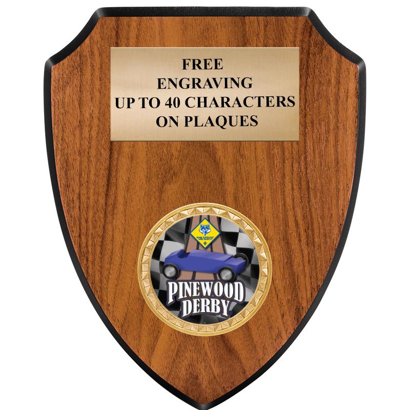 6"X7.5" WOOD SHIELD INSERT PLQ