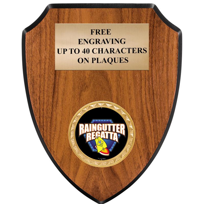 6"X7.5" WOOD SHIELD INSERT PLQ