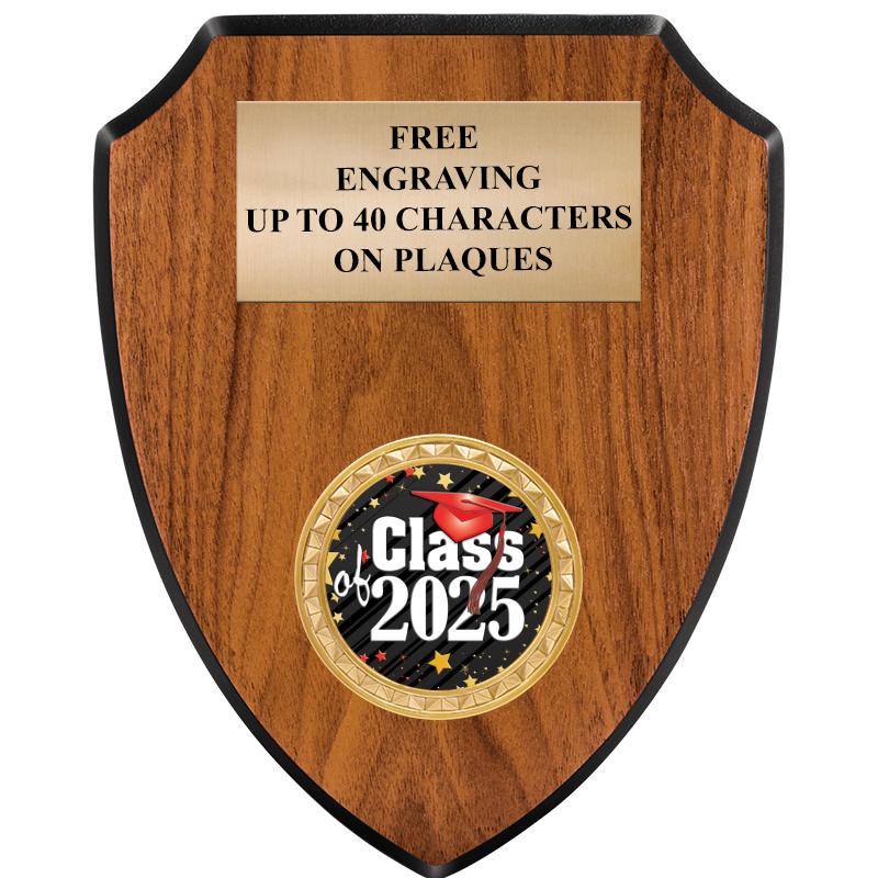 6"X7.5" WOOD SHIELD INSERT PLQ