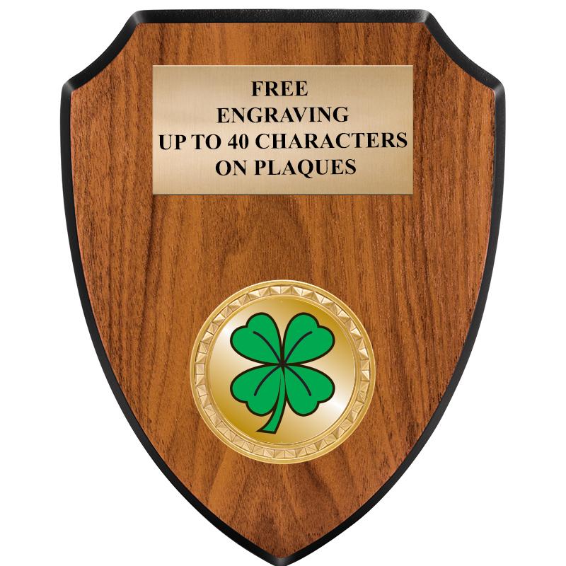 6"X7.5" WOOD SHIELD INSERT PLQ