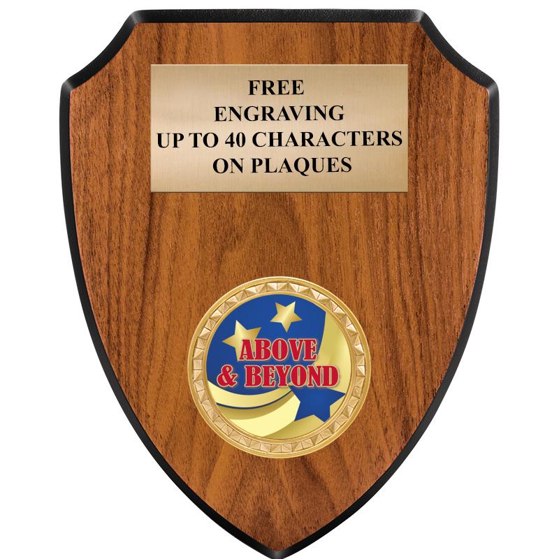 6"X7.5" WOOD SHIELD INSERT PLQ