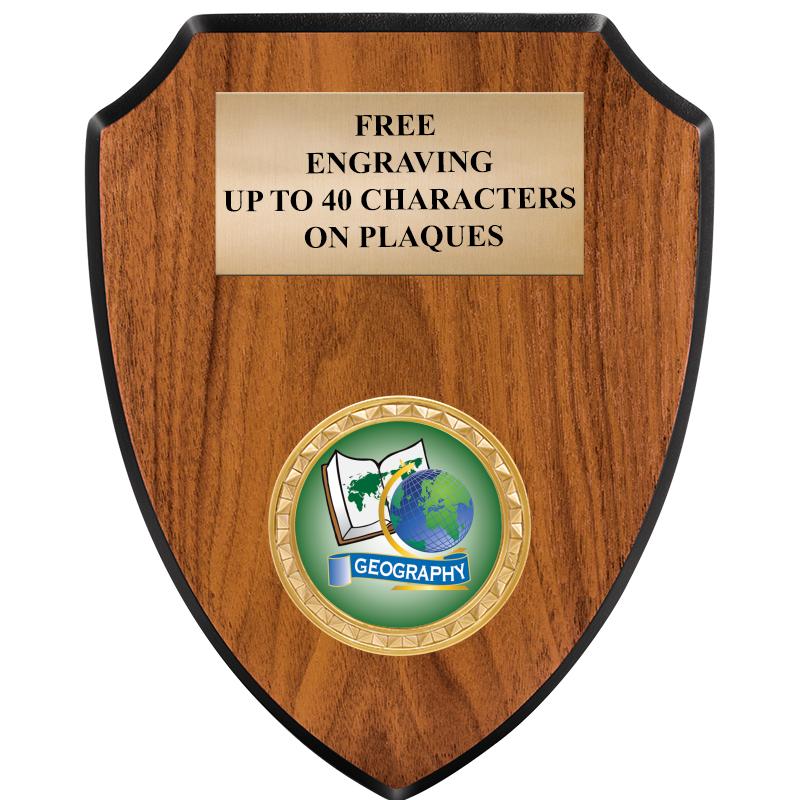 6"X7.5" WOOD SHIELD INSERT PLQ