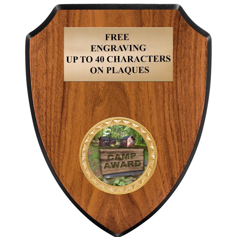 6"X7.5" WOOD SHIELD INSERT PLQ