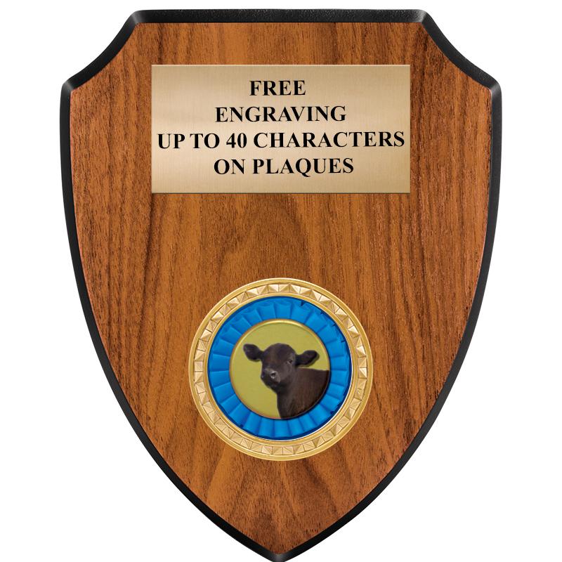 6"X7.5" WOOD SHIELD INSERT PLQ