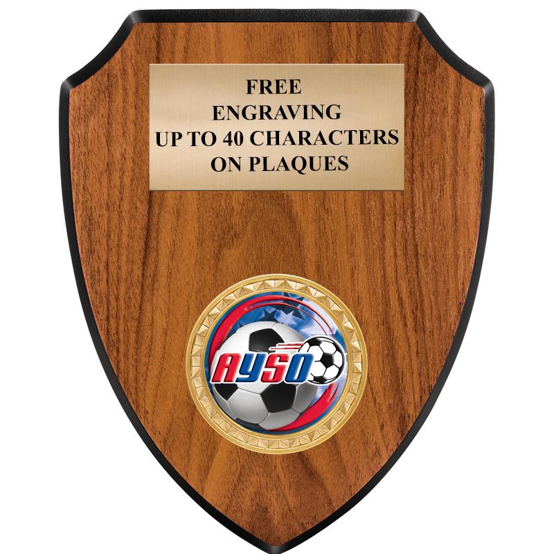 6"X7.5" WOOD SHIELD INSERT PLQ