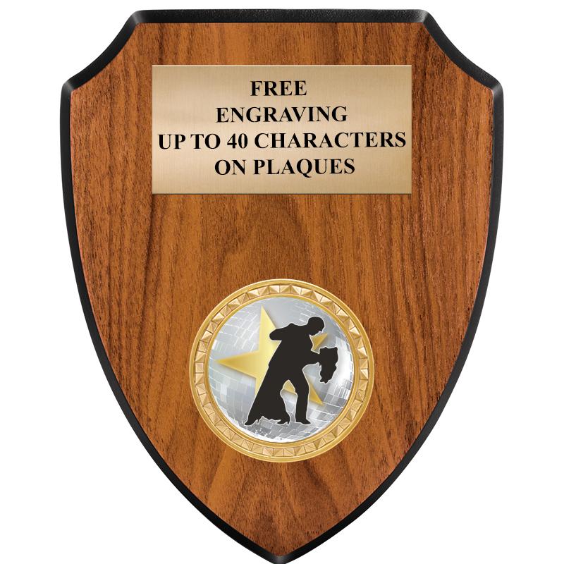 6"X7.5" WOOD SHIELD INSERT PLQ