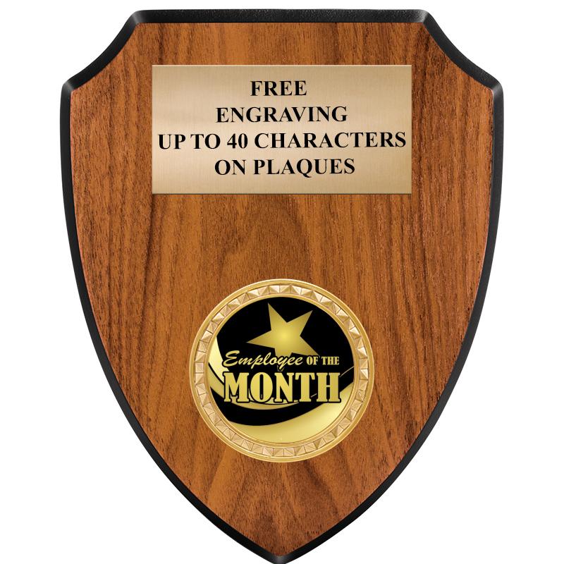 6"X7.5" WOOD SHIELD INSERT PLQ