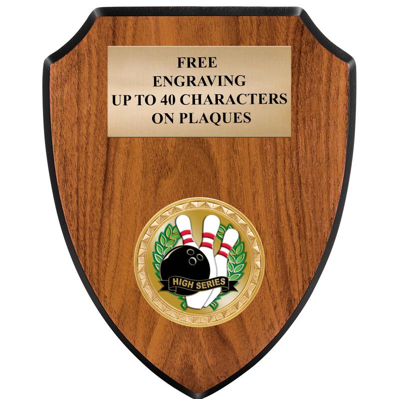 6"X7.5" WOOD SHIELD INSERT PLQ