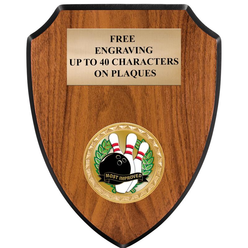 6"X7.5" WOOD SHIELD INSERT PLQ