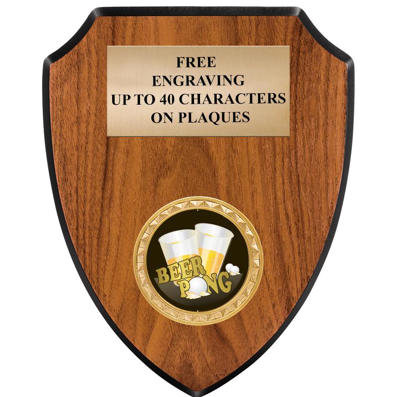 6"X7.5" WOOD SHIELD INSERT PLQ