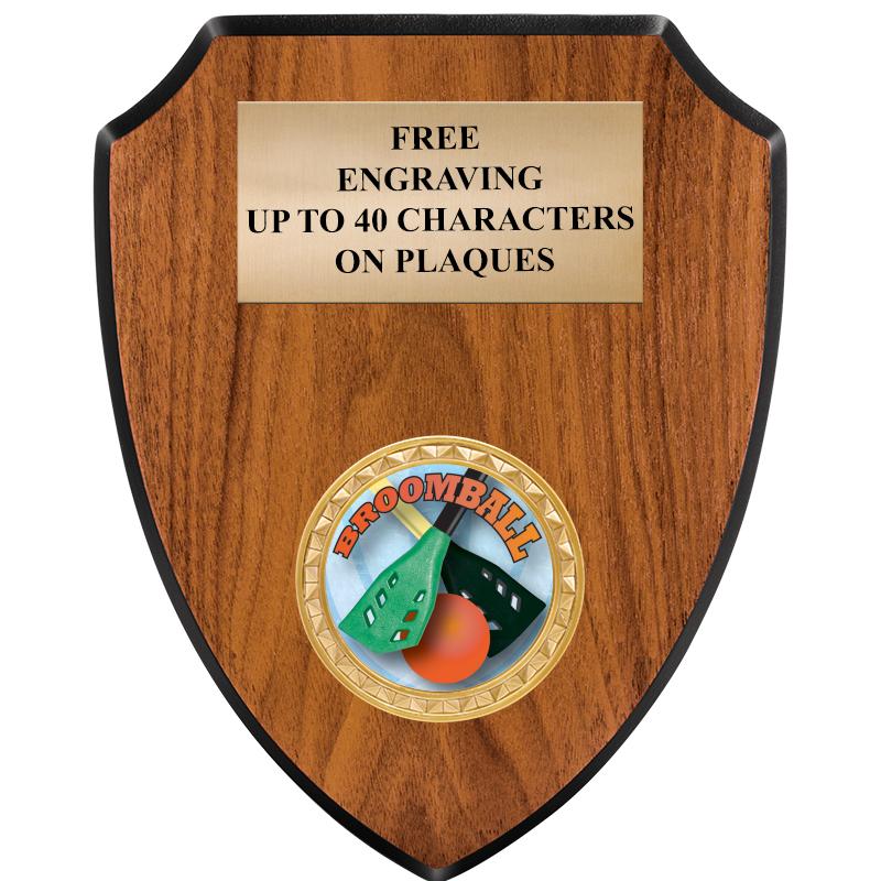 6"X7.5" WOOD SHIELD INSERT PLQ