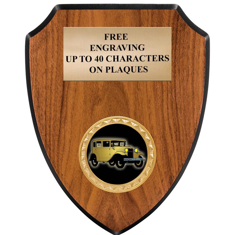 6"X7.5" WOOD SHIELD INSERT PLQ