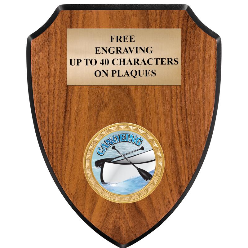 6"X7.5" WOOD SHIELD INSERT PLQ