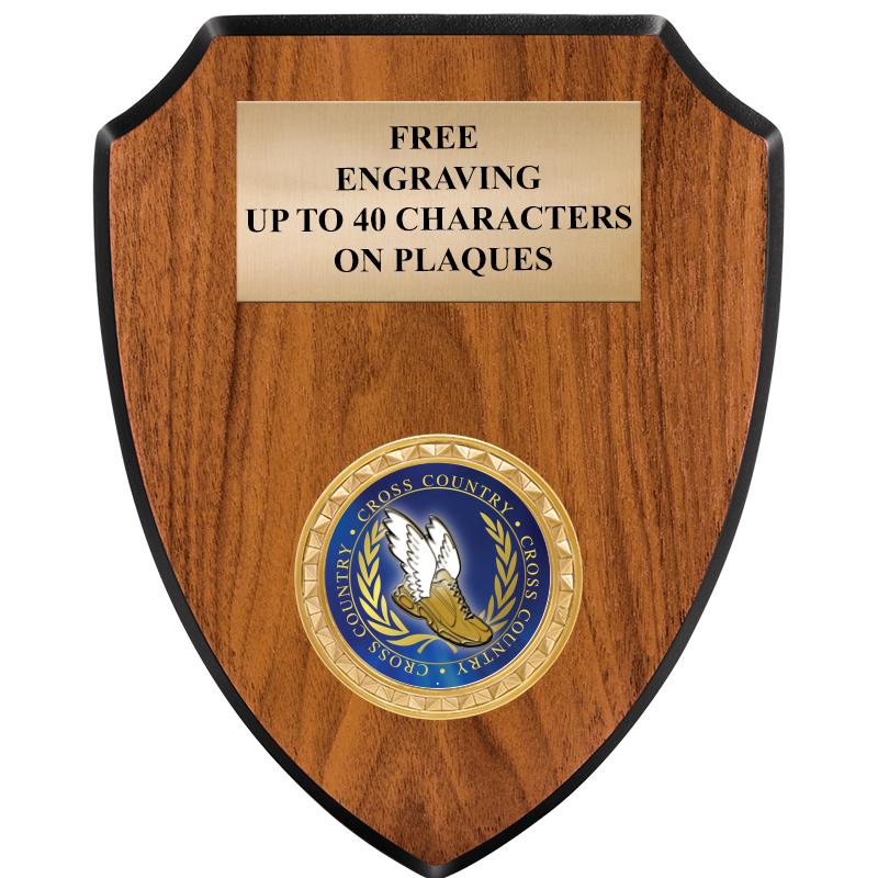 6"X7.5" WOOD SHIELD INSERT PLQ