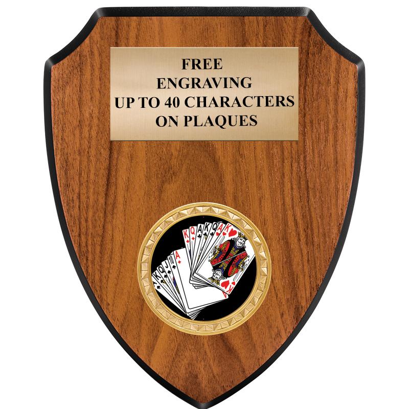 6"X7.5" WOOD SHIELD INSERT PLQ