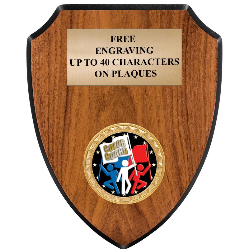 6"X7.5" WOOD SHIELD INSERT PLQ