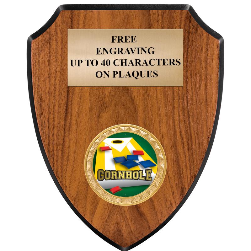 6"X7.5" WOOD SHIELD INSERT PLQ