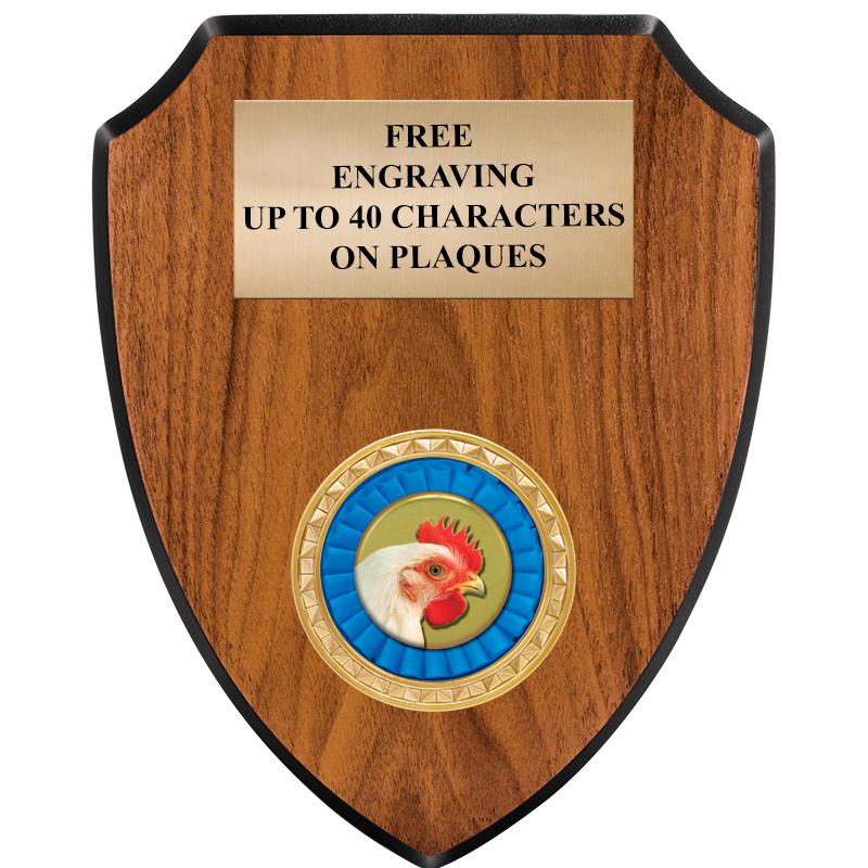 6"X7.5" WOOD SHIELD INSERT PLQ