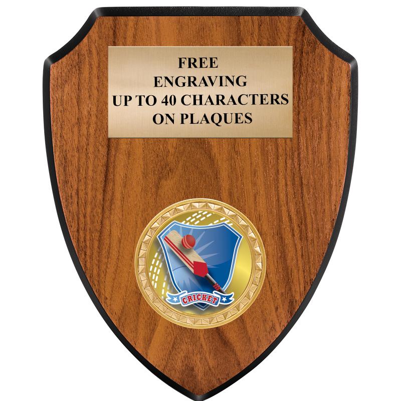 6"X7.5" WOOD SHIELD INSERT PLQ