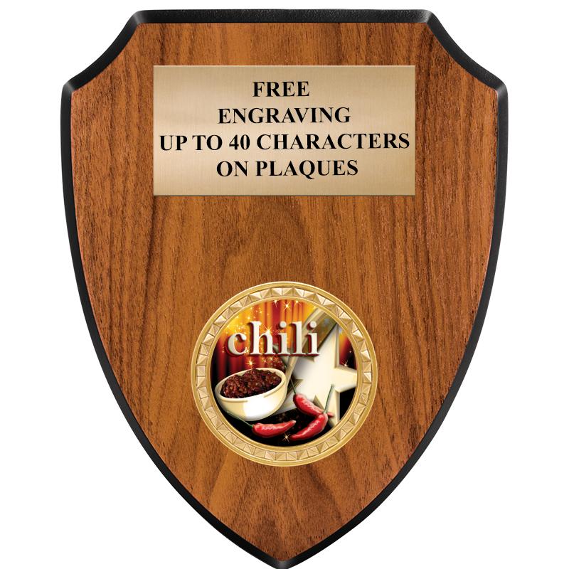 6"X7.5" WOOD SHIELD INSERT PLQ