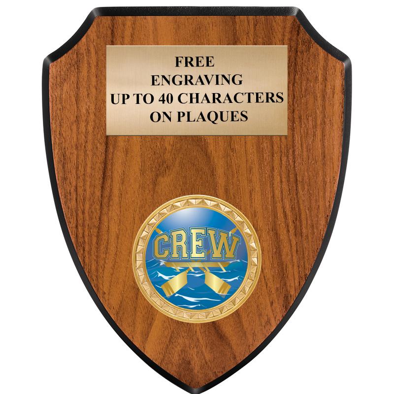 6"X7.5" WOOD SHIELD INSERT PLQ