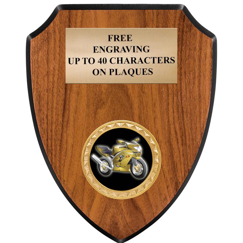 6"X7.5" WOOD SHIELD INSERT PLQ