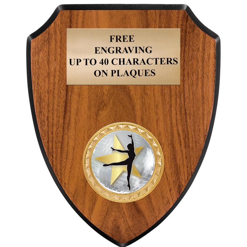 6"X7.5" WOOD SHIELD INSERT PLQ