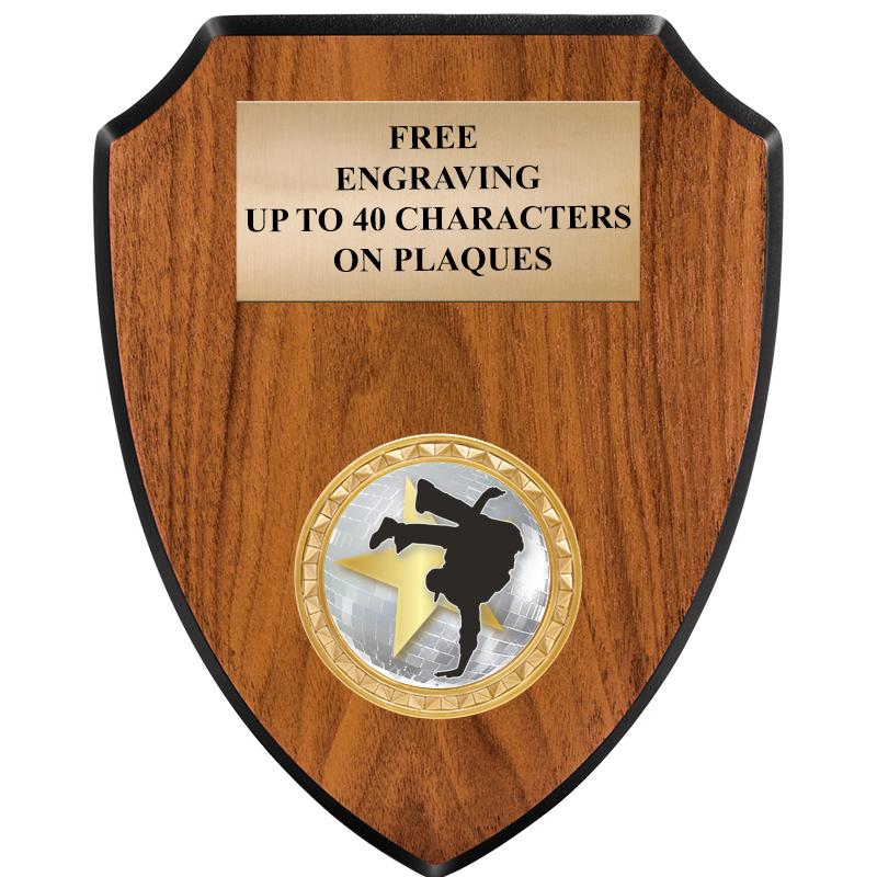 6"X7.5" WOOD SHIELD INSERT PLQ