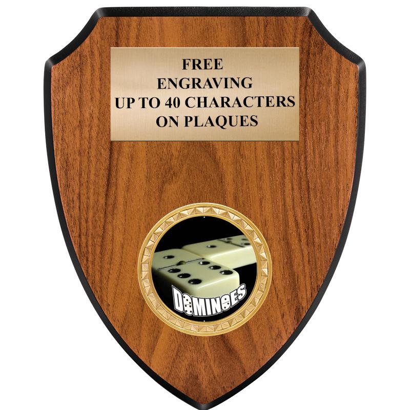 6"X7.5" WOOD SHIELD INSERT PLQ