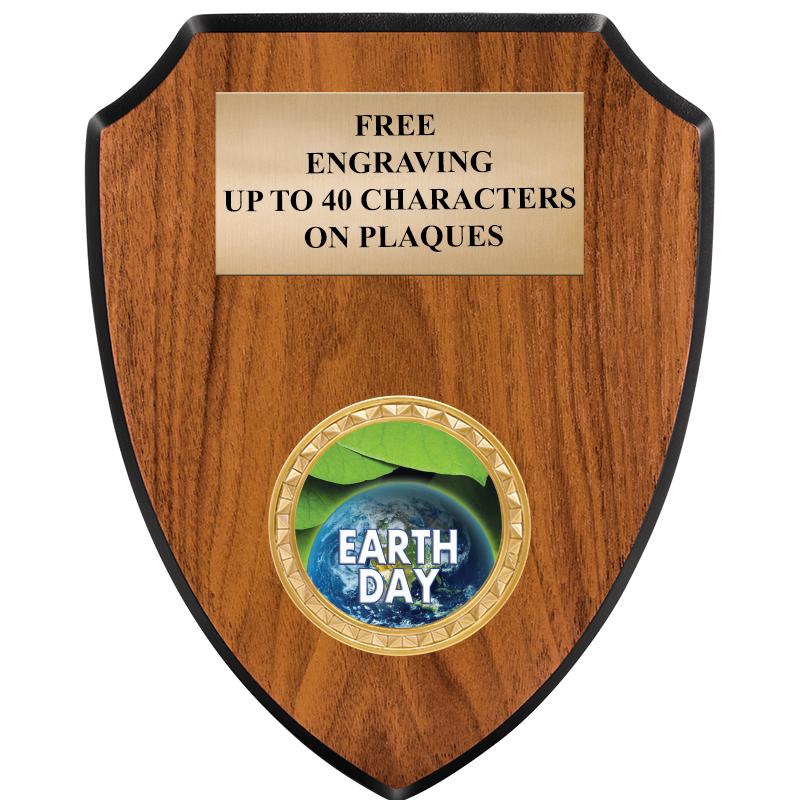 6"X7.5" WOOD SHIELD INSERT PLQ