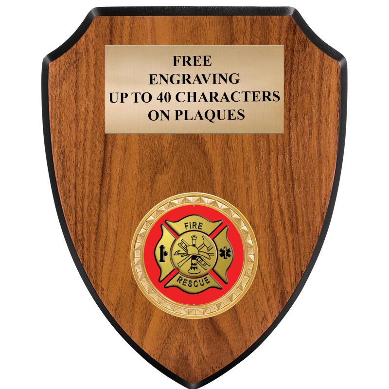 6"X7.5" WOOD SHIELD INSERT PLQ