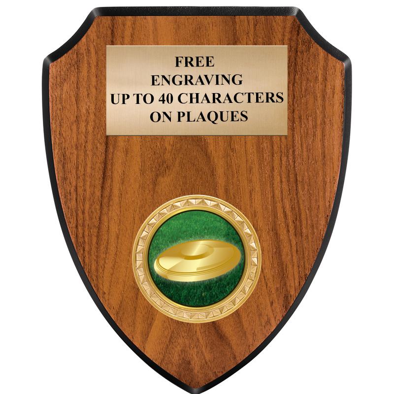 6"X7.5" WOOD SHIELD INSERT PLQ